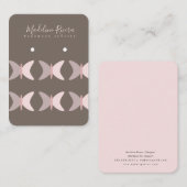 Roze Butterflies Artisan Earring Display Kaarten Contactkaartje (Voorkant / Achterkant)