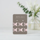 Roze Butterflies Artisan Earring Display Kaarten Contactkaartje (Staand voorkant)