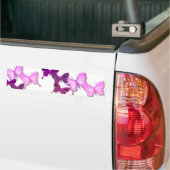 Roze Butterflies Design Bumpersticker (Op Truck)