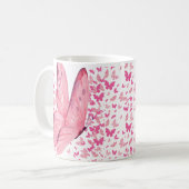 Roze Butterflies Koffiemok (Voorkant links)