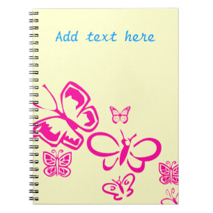Roze Butterflies Notitieboek