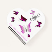 Roze Butterflies Personeelsblad Notitieboek (Voorkant)