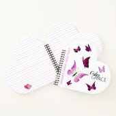 Roze Butterflies Personeelsblad Notitieboek (Binnen)