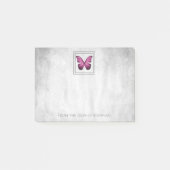Roze Butterfly Aangepaste notities Post-it® Notes (Voorkant)