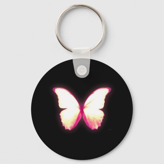 Roze Butterfly Basic Sleutelhanger (Voorkant)