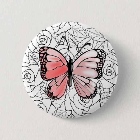Roze Butterfly Button (Voorkant)