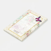 Roze Butterfly en Shabby Rozen Wedding Post-it® Notes (Schuin)
