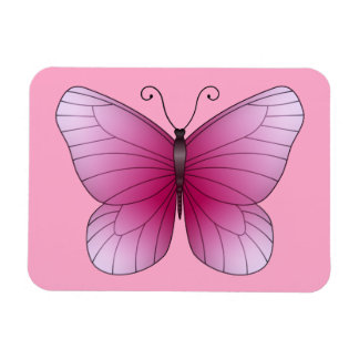 Roze Butterfly Magnet Magneet