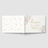 Roze Butterfly Quinceañera Gastenboek (Volledig)
