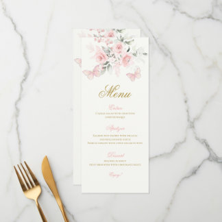 Roze Butterfly Quinceañera Menu