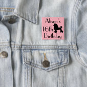 Roze Button geïnspireerd door de roze roodroos van (In situ)