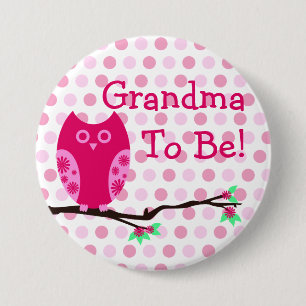 Roze Button "Grandma to be" Baby shower