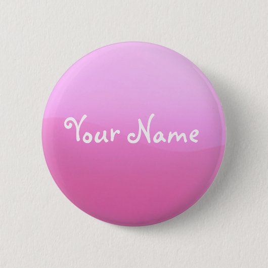 Roze Button met Jouw naam (Voorkant)