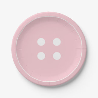 Roze Button Papieren Borden Bordje