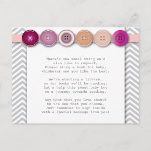 Roze Button Tussenvoegkaart Briefkaart