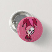 Roze Button van de Jester van het Lint (Klein) (Voorkant /achterkant)