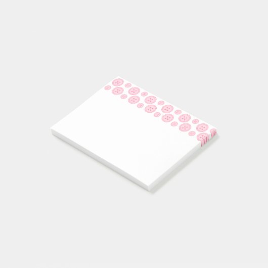 Roze Buttonnen Post-it® Notes (Schuin)