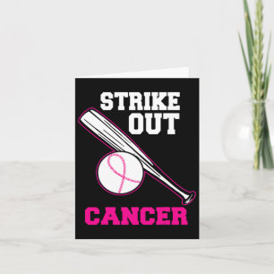 Roze Bysebyll Strike Out Cool Borstkanker Aware Kaart