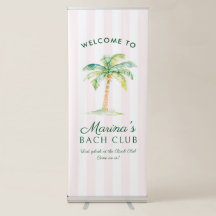 Roze Cabana Strepen Palm Bach Club Welkom
