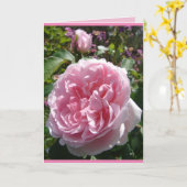 Roze  Cabbage English Roos floral Kaart (Gele Bloem)