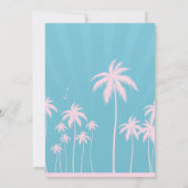 Roze Cabrio Beach Verjaardag Kaart (Achterkant)