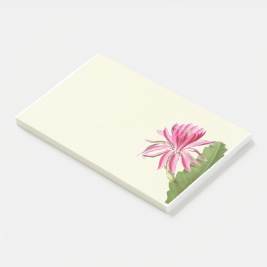 Roze cactus bloem, post-it® notes (Schuin)