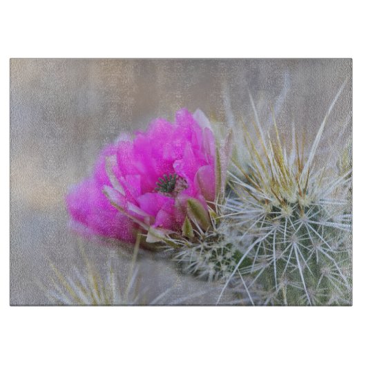 Roze Cactus blooms Snijplank (Voorkant)
