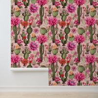 Roze Cactus Desert Zuidwest Peel en Stick