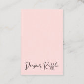 Roze Cactus Fiesta Theme Luier Raffle Insert Visitekaartje (Achterkant)