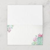 Roze Cactus Flowers Succulenten Waterverf Bruiloft (Buitenkant ongevouwen)