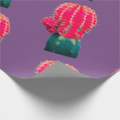 Roze cactus inpakpapier (Hoek)