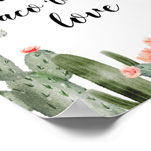 Roze Cactus Let's taco's over Vrijgezellenfeest Poster (Hoek)