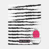 Roze Cactus patroon design Fleece Deken (Voorkant)