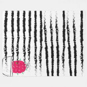 Roze Cactus patroon design Fleece Deken (Voorkant (Horizontaal))