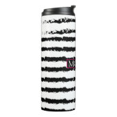 Roze Cactus striped Monogram Thermosbeker (Gedraaid links)