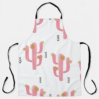  Roze Cactus Waterverf Patroon Schort