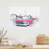 Roze caddy poster (Keuken)