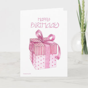 Roze cadeau Verjaardag Kaart