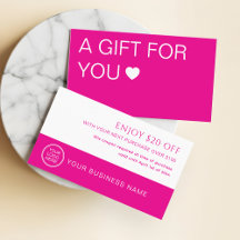 Roze cadeaubon voor Spa Schoonheidssalon