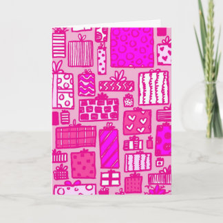 Roze Cadeaus Kaart