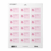 Roze Cadeaustrepen Verjaardagscadeau Label Label (Full Sheet)