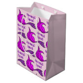 Roze cadeautas van het Mermaid Squad (Achterkant Gekanteld)