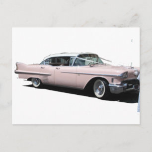 Roze Cadillac Briefkaart