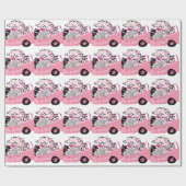 Roze Cadillac Cadeaupapier (Vlak)