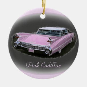 Roze Cadillac Flash Keramisch Ornament