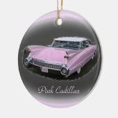 Roze Cadillac Flash Keramisch Ornament (Links)