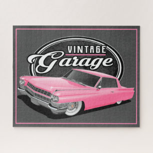 Roze Cadillac Jigzaag Puzzle Legpuzzel