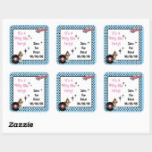 Roze Cadillac Save-the-Date Sticker (Vel)