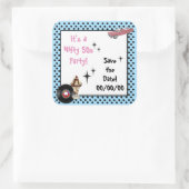 Roze Cadillac Save-the-Date Sticker (Tas)