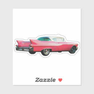 Roze Cadillac Sticker